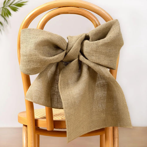 Natural jute table runner rustic farmhouse style - vue 6 sur 6