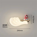 Children's LED whale and sailboat wall light with colour changing