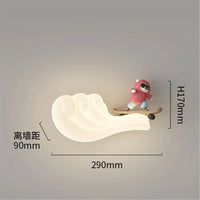 Children's LED whale and sailboat wall light with colour changing