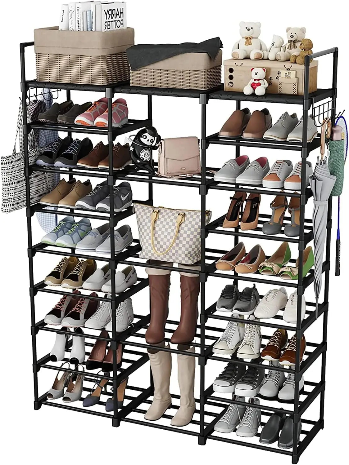 Zapatero de 9+5+9 Levels, Organizador para Zapatos y Juguetes, para 50 a 55 Pares