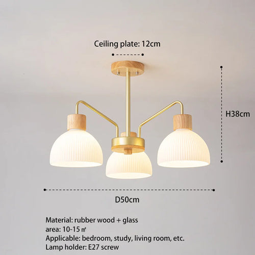Modern pendant light with glass shade for kitchen island - vue 9 sur 11