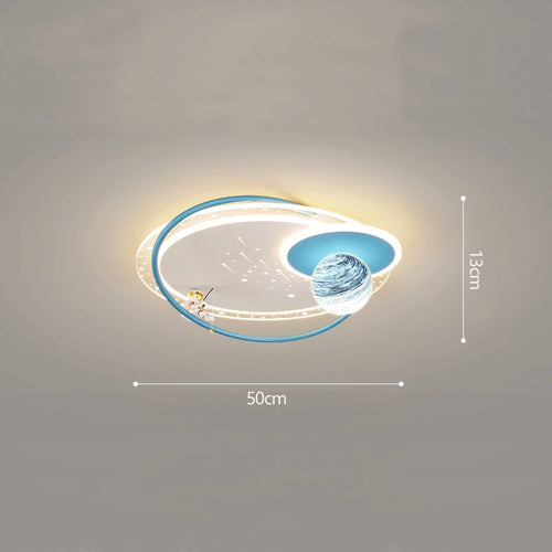 Modern minimalist astronaut planet decorative ceiling light for children - vue 10 sur 12