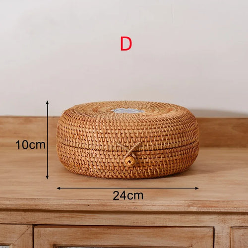 panier de rangement en rotin pour aliments et thé - vue 15 sur 16