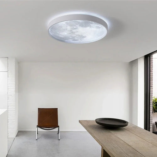 Modern creative LED moon ceiling light - vue 3 sur 14