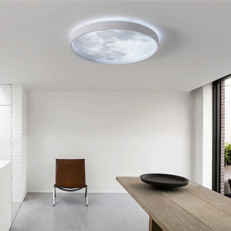 Modern creative LED moon ceiling light