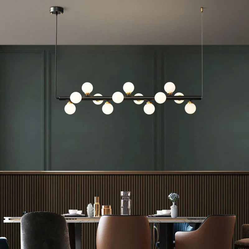 Nordic brass pendant light with adjustable cord - vue 3 sur 8