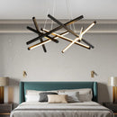 Minimalist designer chandelier with geometric light for elegant interiors