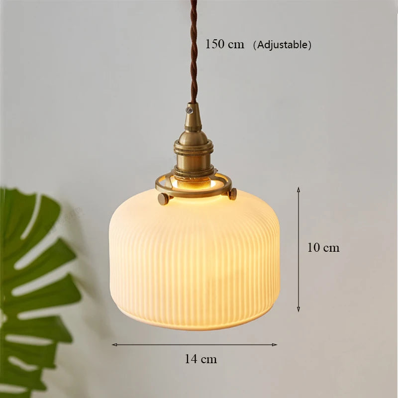 Nordic Japanese style luxury LED pendant light - vue 8 sur 10