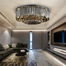 Luxury round crystal LED ceiling light