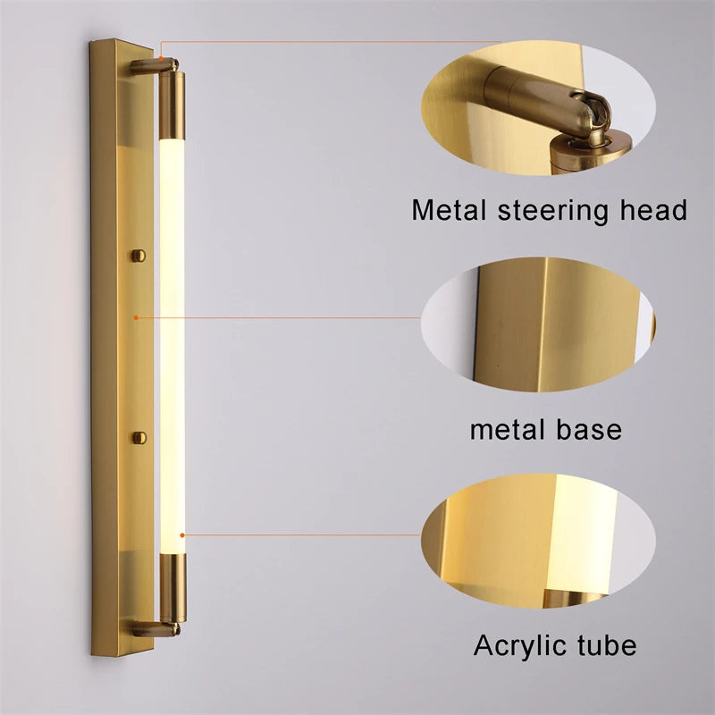 Modern cylindrical LED wall light for home decoration - vue 3 sur 9