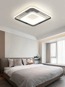 Nordic rectangular LED ceiling light with dimmable remote control