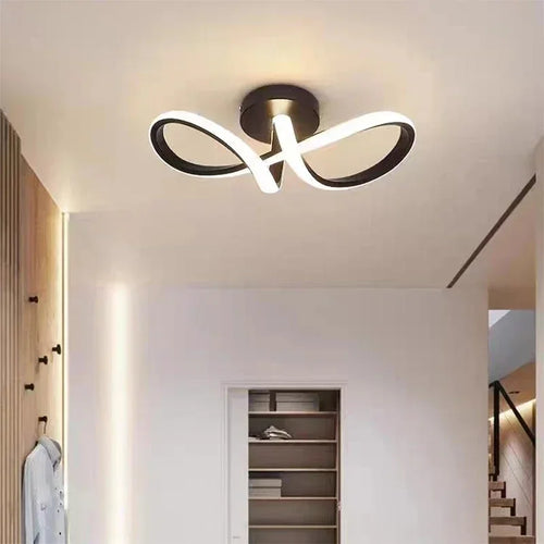 Modern minimalist LED ceiling light for hallway, entrance and staircase - vue 2 sur 12