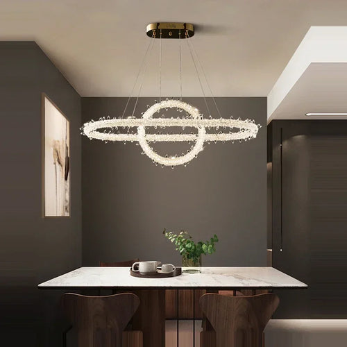 Modern crystal chandelier for elegant interior decoration - vue 4 sur 23