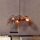 Boho coconut leaf chandelier for creative interior decor
