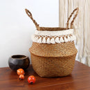 handwoven wicker foldable storage baskets