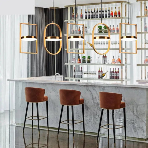 Modern metal pendant light for bar, restaurant and shop - vue 4 sur 14