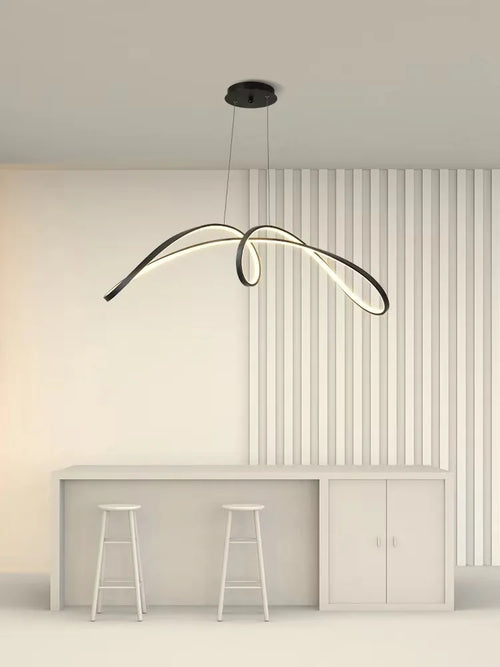 Aluminium butterfly-shaped chandelier with LED lighting - vue 4 sur 8