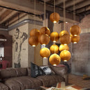 Modern wooden LED pendant light GZMJ with multiple heads