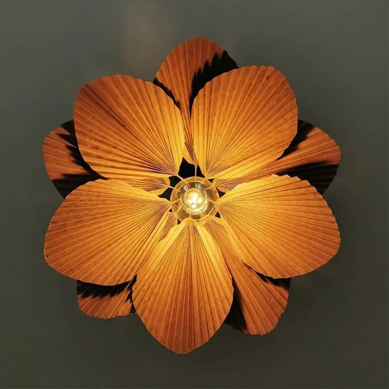 Retro paper petal pendant light for interior decor - vue 6 sur 9