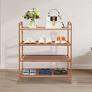 Durable and practical 4-tier bamboo shoe rack for storage