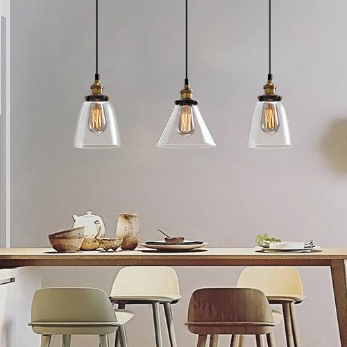 modern glass pendant light for elegant interior decoration - vue 5 sur 12
