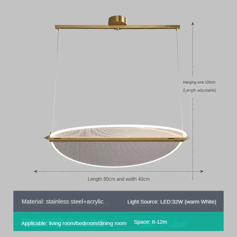 Adjustable rectangular acrylic chandelier for creative lighting - vue 11 sur 12