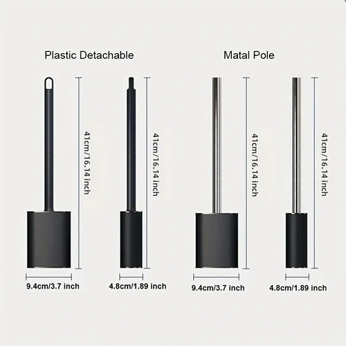 Luxury toilet brush in metal and plastic with removable holder - vue 5 sur 8