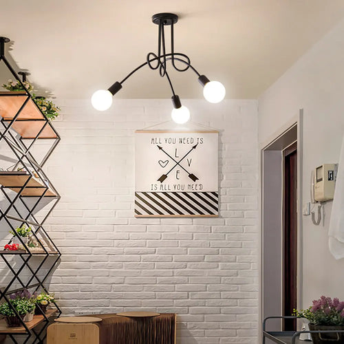 Modern sputnik chandelier industrial style for elegant interiors - vue 6 sur 19
