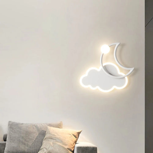 Modern cloud wall light for children's room decor - vue 4 sur 9