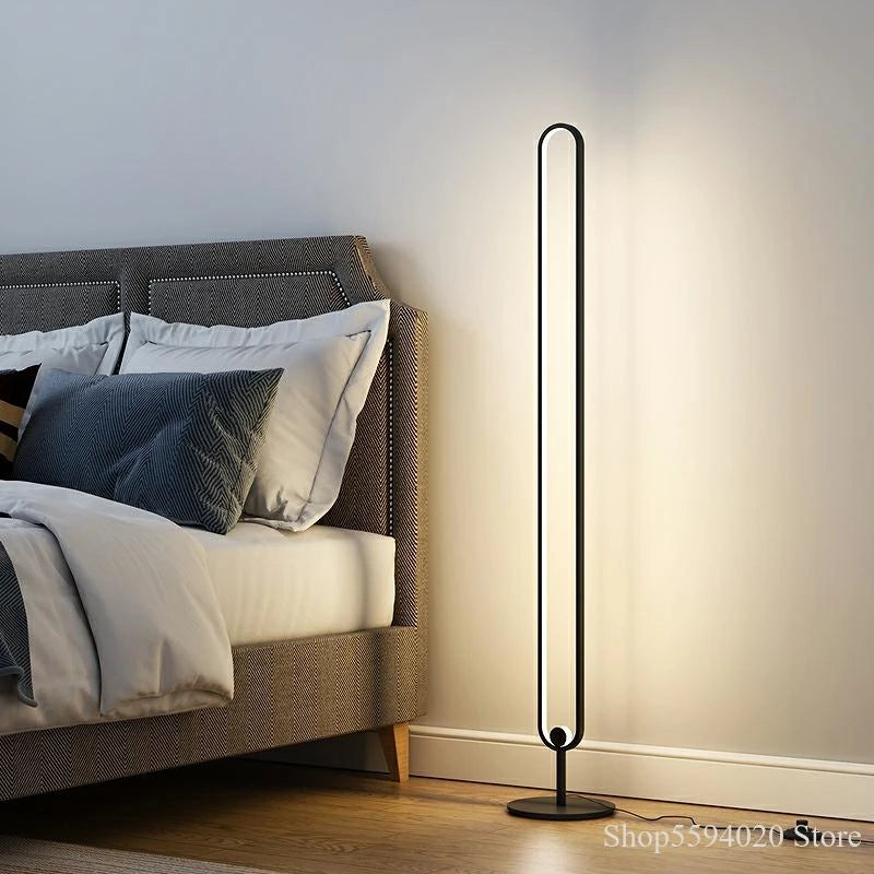 Minimalist floor lamp with dimming and modern design