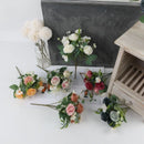 Artificial silk rose bouquet for home decoration