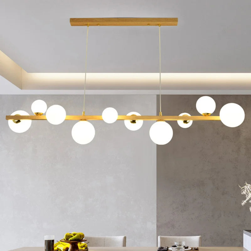 Glass shade chandelier pendant light for home decor