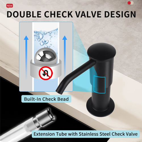 kitchen soap dispenser with built-in extension tube - vue 3 sur 9