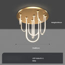 Rectangular dimmable stainless steel LED chandelier