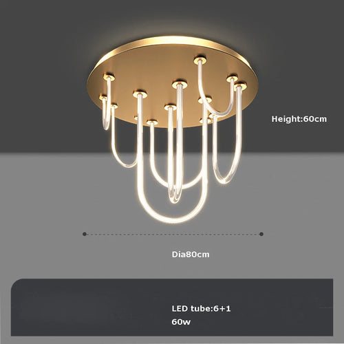Rectangular dimmable stainless steel LED chandelier - vue 9 sur 11