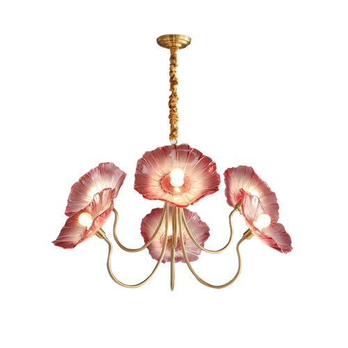 Modern nordic floral designer pendant light for interiors - vue 7 sur 14