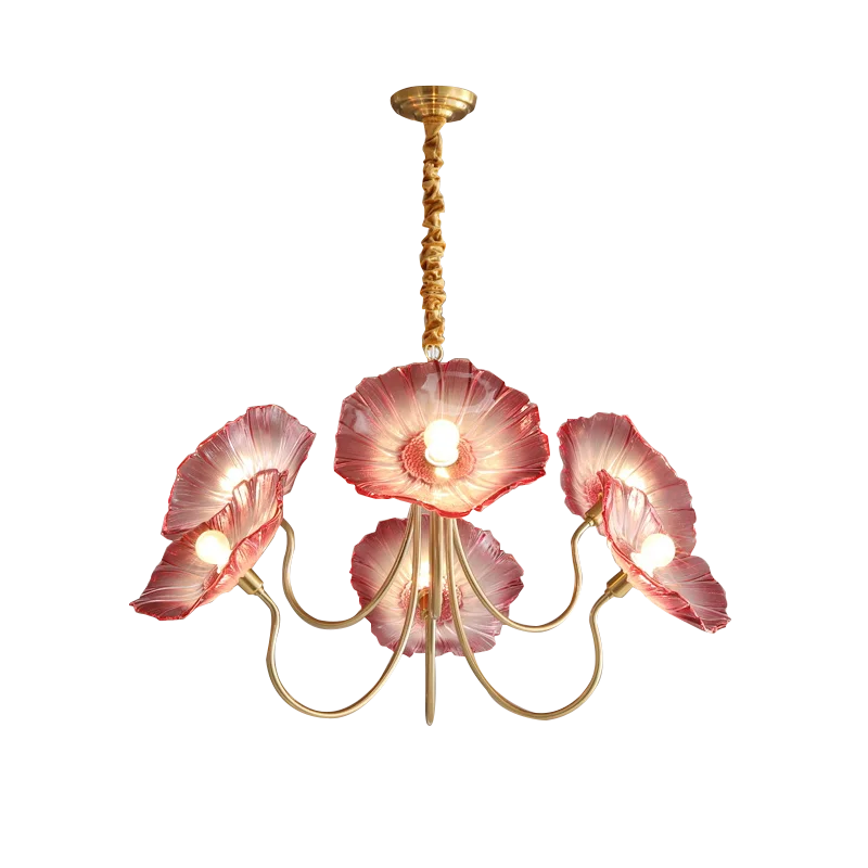 Modern nordic floral designer pendant light for interiors - vue 6 sur 14