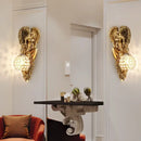 Modern Nordic LED wall light angel mermaid resin decor