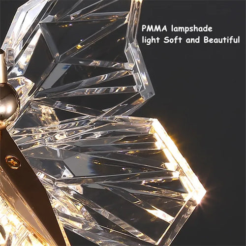 Nordic crystal LED pendant light for modern decoration - vue 7 sur 18