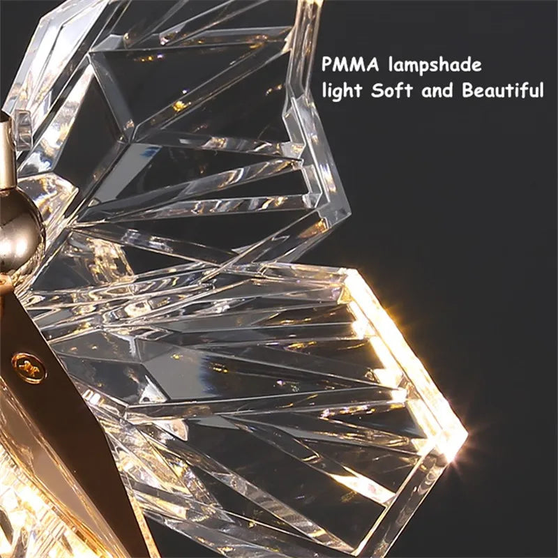 Nordic crystal LED pendant light for modern decoration - vue 6 sur 18