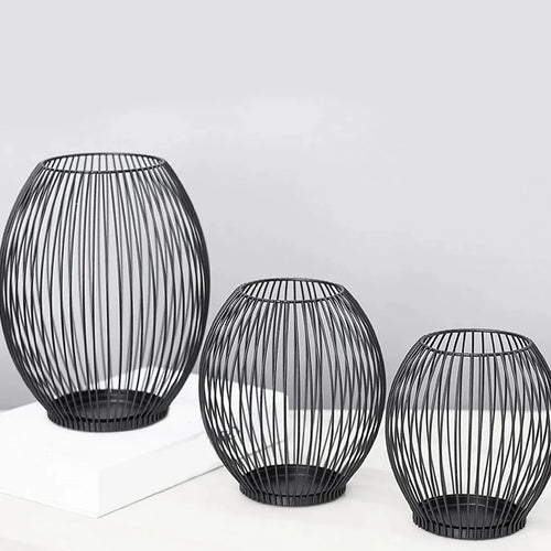 Elegant metal candle holder for weddings and festive decor - vue 5 sur 6