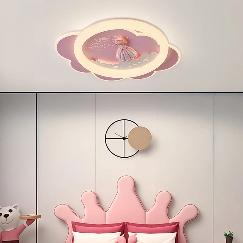 Creative LED children's ceiling light with eye protection - vue 3 sur 8