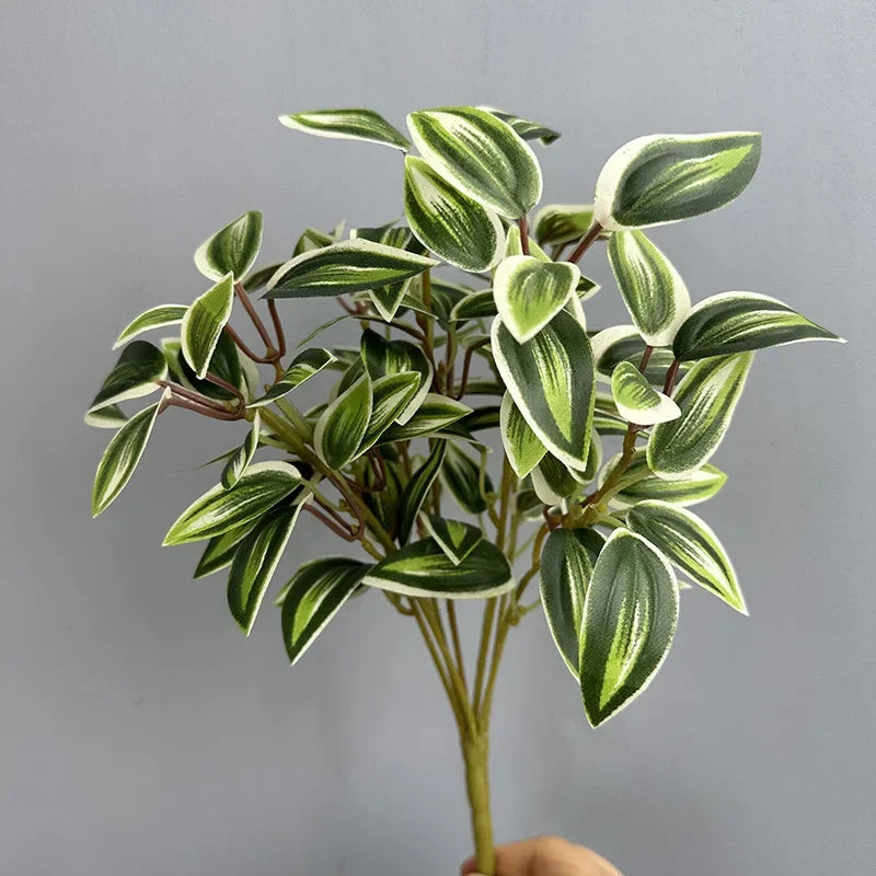 Artificial plastic leaves for indoor floral decoration