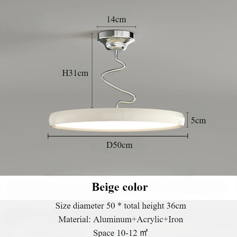 Modern minimalist Nordic aluminium chandelier with LED lights