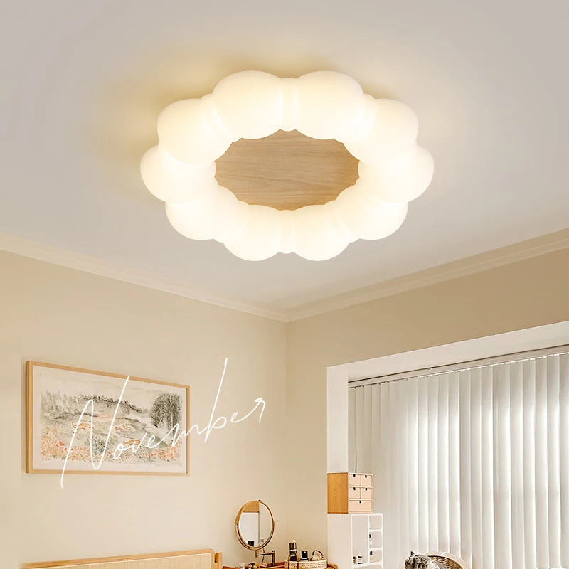 Personalised simple nordic LED chandelier for children - vue 4 sur 8