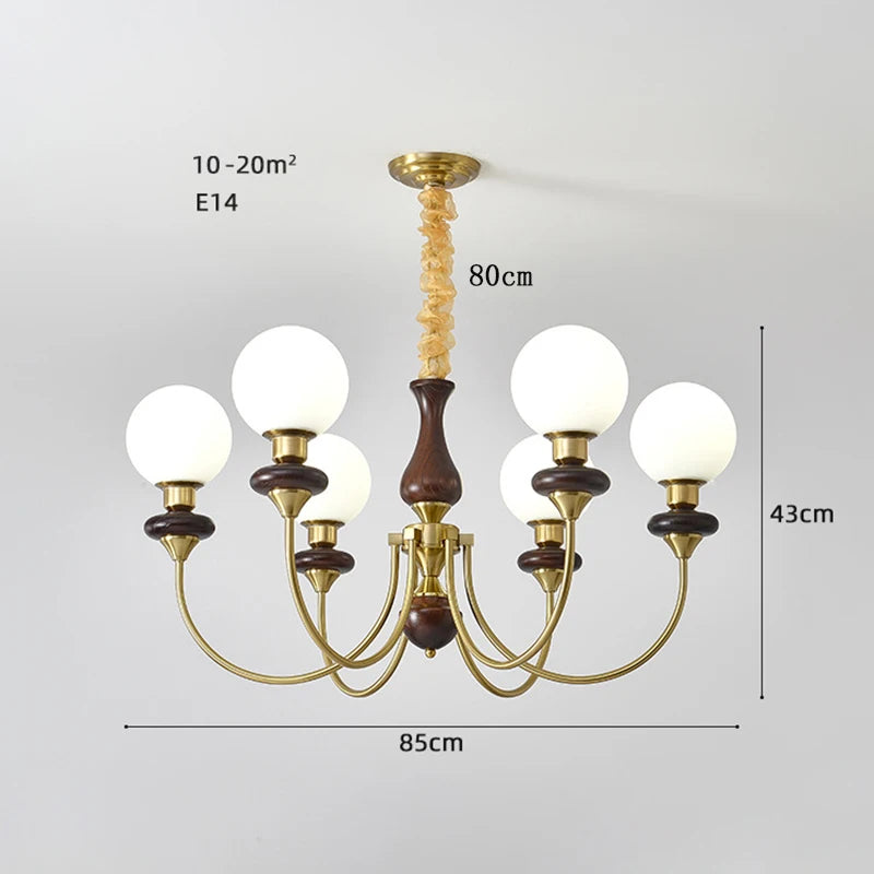 French retro style LED ceiling chandelier pendant light