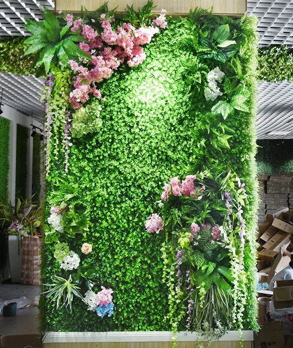 Artificial grass wall decoration for events and parties - vue 21 sur 21