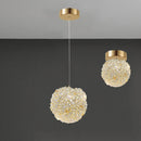 Modern clear crystal and gold metal ceiling light