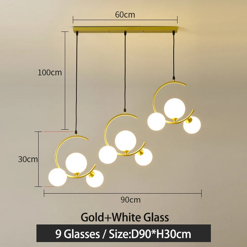 Nordic glass ball decorative and creative lamp - vue 9 sur 16