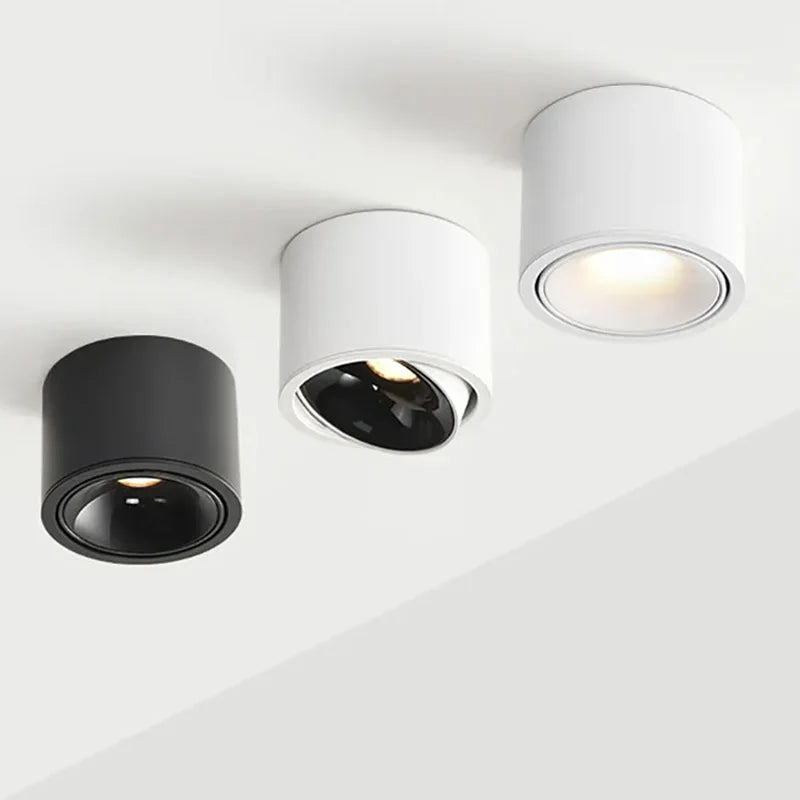 Ultra-bright adjustable angle COB LED spotlight for indoor lighting